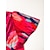 abordables robe décontractée imprimée-robe midi en mousseline de soie rose rouge à imprimé ombré et col en V