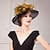 billige Coiffer-fascinators hatter organza is silke floppy hatt solhatt bryllup teselskap elegant bryllup med fjær blomster hodeplagg hodeplagg