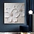 olcso Állatos festmények-absztrakt fehér virág vastag olajfestmény modern 100%-ban kézzel készített fehér vászon festmény fali művészet nappali keret nélküli dekoráció feszített keret felakasztható vagy keret nélküli