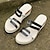 abordables Zapatillas de mujer-Mujer Zapatillas de deporte Zapatillas Retro Sandalias con Cuña Exterior Diario Plataforma Dedo redondo Elegante Vintage Moda Zapatos de Paseo Goma Cuero Patentado Mocasín Negro Blanco
