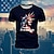 cheap Men&#039;s 3D T-shirts-Independence Day Flag American US Flag Statue Of Liberty Freedom Daily Designer 1950s Men&#039;s 3D Print T shirt Tee Daily Holiday American T shirt Black Short Sleeve Crew Neck Shirt