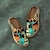 ieftine Pantofi cu imprimare grafică-Pentru femei Pantofi Flați Papuci Slip-On-uri Pantofi de imprimare Papuci din Pânză Zilnic Vacanță Călătorie Hawaii Contrast Culoare Palmier de nuca de cocos Cataramă Toc Drept Vârf rotund Vacan