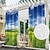 Недорогие Открытые оттенки-Уличные шторы, водонепроницаемые, ветрозащитные, атмосферостойкие шторы для патио, кабинки, крыльца, беседки и беседки, верхняя драпировка с люверсами, 2 панели в стиле сада