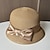 זול כובע מסיבות-כובעים ביגוד לראש אקרילי / כותנה קש כובע דלי כובע קש כובע שמש קזו&#039;אל חגים אלגנטית פאר עם פפיון צבע טהור כיסוי ראש כיסוי ראש