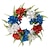 cheap Event &amp; Party Supplies-Independence Day Front Door Patriotic Wreath Red White And Blue Wreath Independence Day Memorial Day American Wreath Decoration