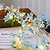 cheap LED String Lights-1pc Flower String Lights Blue 6 Petal, Battery Operated Floral Vine Fairy Lights for Bedroom, Party, Wedding, Christmas, Thanksgiving, All Season Decoration, Home, Fireplace, Staircase and Handrail