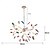 voordelige Spoetnik-ontwerp-kroonluchter plafondlamp 16/20 koppen warm licht 60/78cm takvormig gegalvaniseerd ijzer nordic vuurvlieg agaat kunststijl restaurant slaapkamer 110-240v