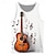 cheap Men&#039;s 3D T-shirts-Carefree Interlude X Joshua Jo Men&#039;s Vintage Guitar 3D Printed Vacation Sleeveless Vest Top