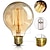 cheap Incandescent Bulbs-1/2pcs 40W Edison Bulb G80 G95 G125 Dimmable Retro Bulb E27/E26 Base Antique Straight Bulb Amber Glass 2200k Warm Yellow Incandescent Bulb Used for Home Lighting Decoration AC110V AC220V
