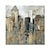 זול ציורים אבסטרקטיים-ציור שמן בעבודת יד בד אמנות קיר קישוט מודרני אדריכלות עיר מופשטת נוף לעיצוב הבית מגולגל ללא מסגרת ציור לא נמתח