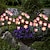 baratos Luzes e lanternas de caminho-Simulação de led flor solar 8 modos luz de gramado luz de flor de camélia ao ar livre à prova d&#039;água luz de jardim vila parque quintal gramado passarela decoração de paisagem 1/2 unidades
