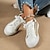 رخيصةأون سنيكرز نسائي-نسائي أحذية رياضية سنيكرز بلاتفورم مناسب للبس اليومي كعب مسطخ أمام الحذاء على شكل دائري كاجوال كانفا دانتيل أسود وأبيض الأبيض والأصفر وردي وأبيض