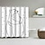 billiga Duschdraperier-duschdraperi med krokar för badrum färgglatt målat trä duschdraperi planka rustik bondgård trä vintage ladugårdsdörr badrumsinredningsset polyester vattentät 12-pack plastkrokar