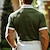 abordables polo classique-Homme Polo gaufré Tee Shirt Golf Casual Vacances Revers Col polo côtelé Manche Courte Mode basique Plein Bouton Flexible Eté Printemps Standard Vert Polo gaufré