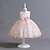 Χαμηλού Κόστους Φορέματα-Νήπιο Κοριτσίστικα Φόρεμα για πάρτυ Φλοράλ Αμάνικο Επίδοση Γάμου Φερμουάρ Πριγκίπισσα Πολυεστέρας Ως το Γόνατο Καλοκαίρι Άνοιξη 1-3 ετών Ανθισμένο Ροζ Μπλε Απαλό