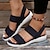 cheap Women&#039;s Sandals-Women&#039;s Sandals Flat Sandals Plus Size Office Daily Indoor Solid Color Summer Flat Heel Open Toe Sporty Casual Minimalism Elastic Fabric Elastic Band Wine Black Pink
