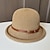 Χαμηλού Κόστους Καπέλα για Πάρτι-Καπέλα Καλύμματα Κεφαλής Άχυρο Τύπου bucket Ψάθινο καπέλο Καπέλο ηλίου Causal Αργίες Κομψό Ρετρό Με Καθαρό Χρώμα Κόψιμο Ακουστικό Καπέλα