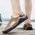 ieftine Sandale Bărbați-Bărbați Sandale Papuci de plajă Sandale cu vârf închis Plimbare Stiluri de Plajă Zilnic Piele sintetică Respirabil Cizme / Cizme la Gleznă Panglică Negru Maro Trifoi Vară