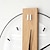 זול קישוטי קיר-שעון קיר פשוט נורדי מודרני עץ מלא מרובע אילם שעון עגול סלון חדר שינה שעון קיר דקורטיבי 40 50 ס&quot;מ