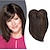 お買い得  前髪-薄毛や抜け毛に効果のある、大きなベースカバー付きの女性用7x7インチヘアトッパー、薄毛の女性用ショートヘアトッパー、ハイライト付きブラウンの合成トッパーヘアピース