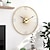 cheap Wall Accents-Wall Clock Art Clock Nordic Wall Clock Living Room Silent Clock Round Iron Clock Used for Home Wall Decor Battery Powered Black Gold Black Silent Office Wall Clock 50cm
