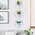 billiga Konstgjorda blommor och vaser-3 st hängande dekorationer för konstgjorda krukor för hem och kontor - realistiska konstgjorda växter i krukor för väggdekoration, inomhusträdgård och naturlig atmosfär - grönskande ensemble som är
