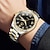 זול שעוני קוורץ-OLEVS גברים קווארץ מינימליסטי אופנתי עסקים שעון יד זורח שבוע תאריך עמיד במים קישוט פְּלָדָה שעון