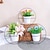 billiga Konstgjorda blommor och vaser-3 st hängande dekorationer för konstgjorda krukor för hem och kontor - realistiska konstgjorda växter i krukor för väggdekoration, inomhusträdgård och naturlig atmosfär - grönskande ensemble som är