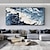 levne Krajinomalby-velké ručně malované mořské plátno olejomalba ručně vyráběná modrá mořská krajina abstraktní malba ručně malovaná bílá vlna malba texturovaná mořská malba matka dárek pro výzdobu obývacího pokoje