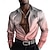 abordables Camisas estampadas para hombre-camisas casuales para hombres satén seda artificial formal verano primavera otoño cobertura manga larga rosa, azul s, m, l