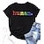 preiswerte Karnevalskostüme-LGBTQ LGBTQ T-Shirt-Ärmel Pride-Shirts Regenbogen Mensch Lesbisch Für Damen Erwachsene Halloween Karneval Maskerade Heißprägen Pride Parade Pride-Monat