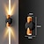 Недорогие наружные настенные светильники-Современные настенные бра черного и золотого цвета, уличный водонепроницаемый светодиодный настенный светильник вверх и вниз, алюминиевый светильник для крыльца, террасы, прохода, двора
