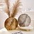 cheap Candles &amp; Holders-Vintage Resin Vase with Circular Leaf Design - Adorned with Gold and Silver Foil Accents, Enhancing Your Home Decor with an Elegant Touch of Luxury