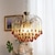 cheap Pendant Lights-LED Chandelier Island Lamp 3 Heads 30/43CM Warm Light Iron Glass Retro Water Drop Snot Lamp French Light Luxury Living Room Dining Room Bedroom Lamp 110-240V