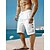 baratos shorts de linho-Homens Calção Shorts de linho Shorts de verão Shorts de praia Com Cordão Cintura elástica Tecido Respirável Comprimento do joelho Ioga Praia Havaiana Casual Preto Branco