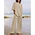 cheap Women&#039;s Loungewear-Women&#039;s Loungewear Sets Pure Color Basic Street Daily Cotton And Linen Breathable Crew Neck Long Sleeve T shirt Tee Pant Pocket Elastic Waist Summer Spring Navy Blue Light Brown
