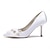 cheap Wedding Shoes-Women&#039;s Wedding Shoes Ladies Shoes Valentines Gifts White Shoes Wedding Party Valentine&#039;s Day Bridal Shoes Rhinestone Satin Flower Stiletto Pointed Toe Elegant Fashion Cute Satin Loafer White Ivory
