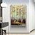 billige træ oliemalerier-stor vægkunst abstrakt skovoliemaleri håndlavet moderne vintertrælandskabsmaleri til stue soveværelse indretning (ingen ramme)