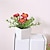 cheap Artificial Flowers &amp; Vases-Artificial Peach Blossom Mini Potted Plant for Delicate Home Decor