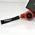 cheap Smoking Accessories-1 Set of Red Classic Resin Smoking Tobacco Pipes - Ebony Wooden Herb Grinder Pipe - Perfect Gift for Men Who Love to Smoke