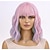 cheap Synthetic Trendy Wigs-Grey Green Pink Blonde Purple Wig for Women Ombre Purple Bob Wig Mardi Gras Wigs Short Curly Wavy Black to Purple Wig with Bangs Synthetic Heat Resistant