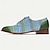 Недорогие Мужские оксфорды-мужские модельные туфли оливково-зеленые, синие, в полоску, броги, кожаные, из итальянской цельнозерновой воловьей кожи, противоскользящие, на шнуровке