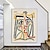 お買い得  人物画-パブロ ピカソ 油絵 手作り パブロ ピカソ 女性の胸 油絵 手描き 縦 有名なパブロ ピカソ 人物 ビンテージ モダン 絵画