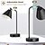 abordables Lampes de Table-lampe de bureau industrielle à intensité variable avec 2 ports de charge USB prise secteur, lampe de chevet à commande tactile, lampe de lecture à tête flexible, lampe de table en métal noir pour