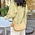 זול תיקי יד-בגדי ריקוד נשים תיק כתף תיק נווד עור PU יומי רוכסן קיבולת גבוהה קל משקל צבע אחיד צהוב בהיר שחור לבן
