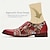 Недорогие Мужские оксфорды-Мужские туфли-монки, красные броги с принтом пейсли, кожаные броги, итальянская цельнозерновая воловья кожа, противоскользящая волшебная лента с пряжкой