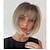 cheap Synthetic Trendy Wigs-Short Bob Wig with Bangs Heat Resistant Synthetic Straight Wigs for Women Cute Dark Ash Blonde blended with Blonde 10 inches Light Brown Black Brown Light Blonde Blonde