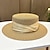 お買い得  ファシネーター-魅力的な人 帽子 アクリル / コットン 麦わら 麦わら帽 日よけ帽 祝日 ビーチ エレガント シンプル と ボウ クリスタル装飾 かぶと 帽子
