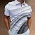 voordelige 3D-ritspolo-Grafische prints Geometrie Voor heren Casual Afdrukken POLO Shirt Polo met rits Buiten Straat Casual Polyester Strijkijzer Poloshirt Zwart Lichtgroen Zomer Lente S M L Revers polo