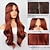 cheap Synthetic Trendy Wigs-Cosplay Costume Wig Synthetic Wig Natural Wave Middle Part Machine Made Wig 28 inch Brown / Burgundy Synthetic Hair Women&#039;s Multi-color Mixed Color